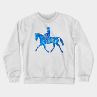 Equestrian blue art Crewneck Sweatshirt